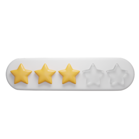 Feedback e avaliação classificação por estrelas  3D Icon