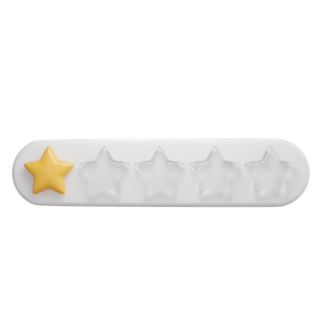 Feedback e revisão classificação de uma estrela  3D Icon