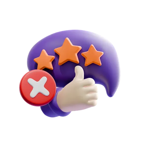 Échec du feedback  3D Icon