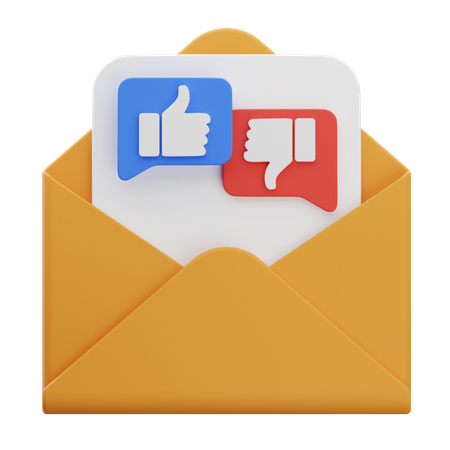 Feedback Email  3D Icon