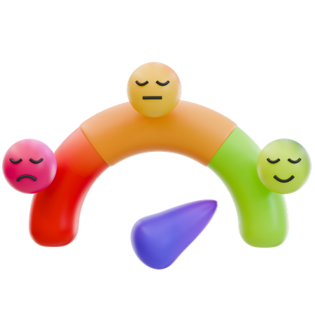 Arco de Feedback de Emoção Colorido  3D Icon