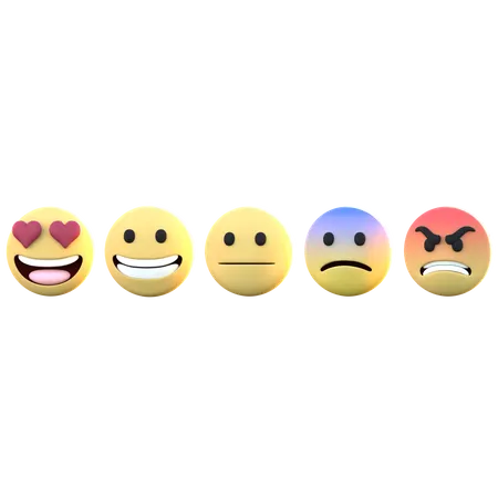 Rétroaction émotionnelle  3D Emoji