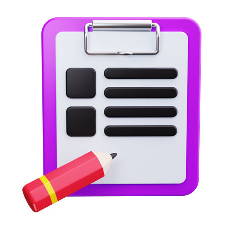 Feedback Form  3D Icon