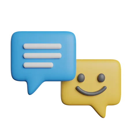 Smile Chat Buble 3D Icon