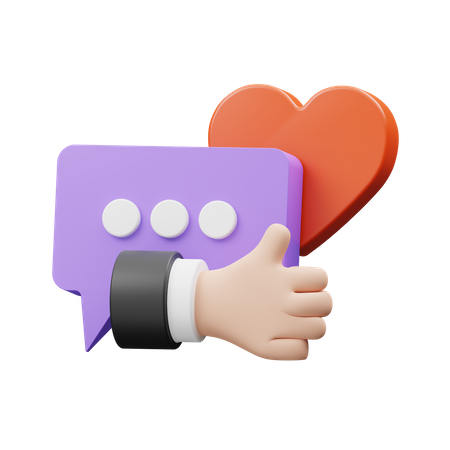 Feedback-Nachricht  3D Icon