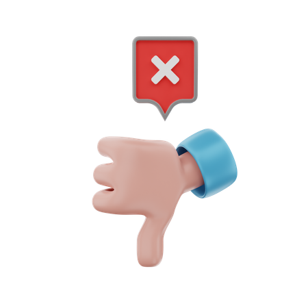 Feedback negativo do cliente  3D Icon