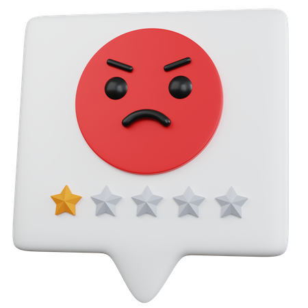 Feedback ruim com emoji  3D Icon