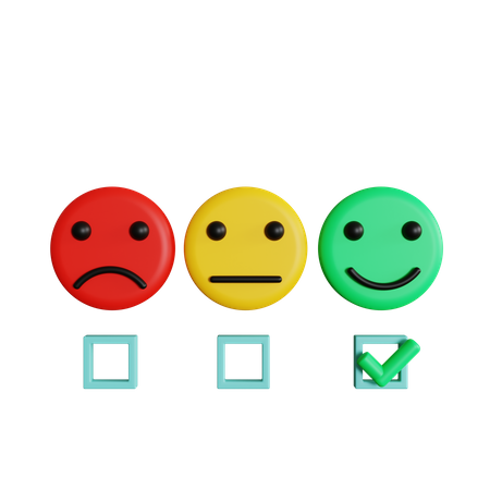 Feedback sorridente  3D Icon