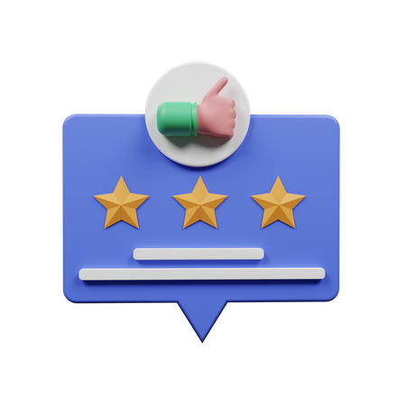 Feedback Star  3D Illustration