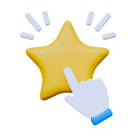 Feedback Star Rating  3D Icon