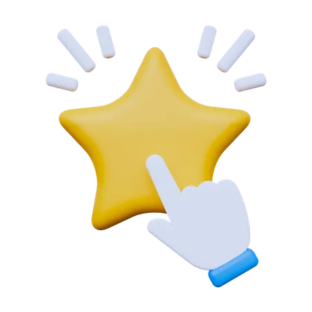 Feedback Star Rating  3D Icon