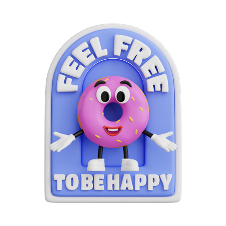 Feel Free  3D Sticker