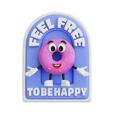 Feel Free  3D Sticker