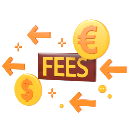 Fees  3D Illustration