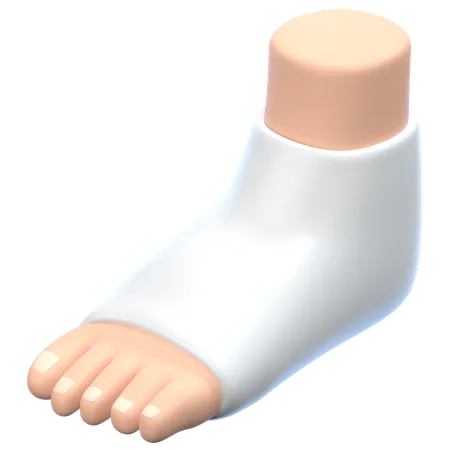 Feet With Gips  3D Icon