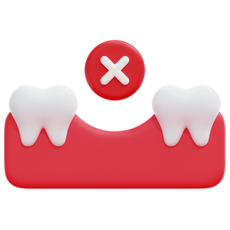 Fehlender Zahn  3D Icon