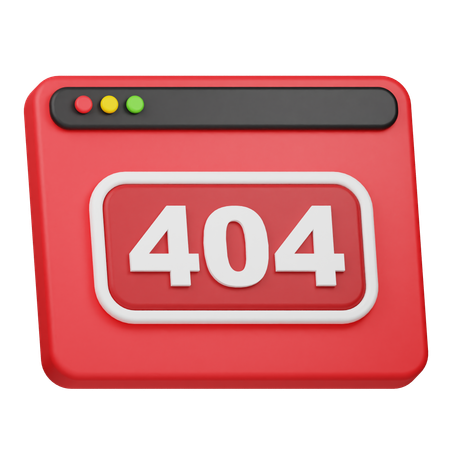 Fehler 404  3D Icon