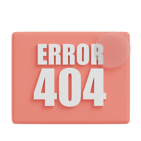 Fehler 404  3D Illustration