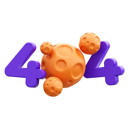 Fehler 404 3 D Render Illustrationssymbol 3D Icon