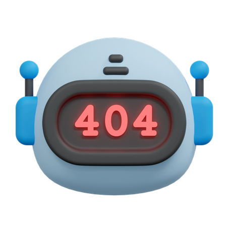 Fehler 404 Bot  3D Icon