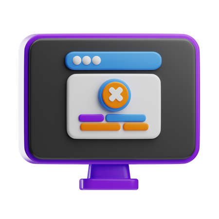 Fehler Internet Security  3D Icon