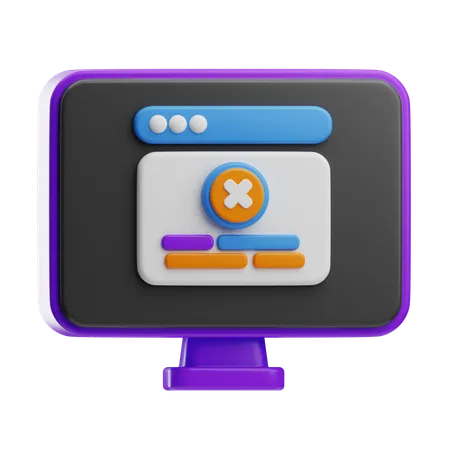 Fehler Internet Security  3D Icon