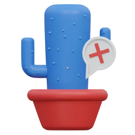 Fehler Kaktus  3D Icon