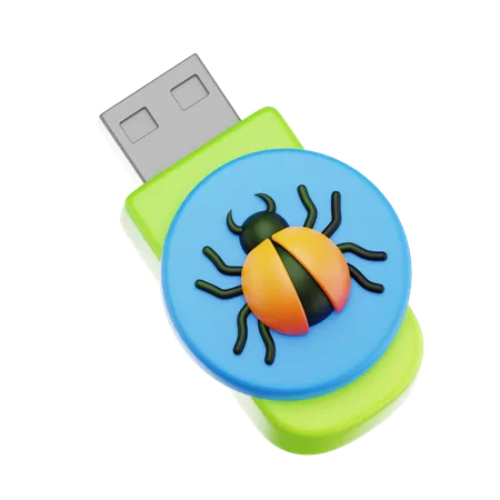 USB-Stick mit Fehler  3D Icon