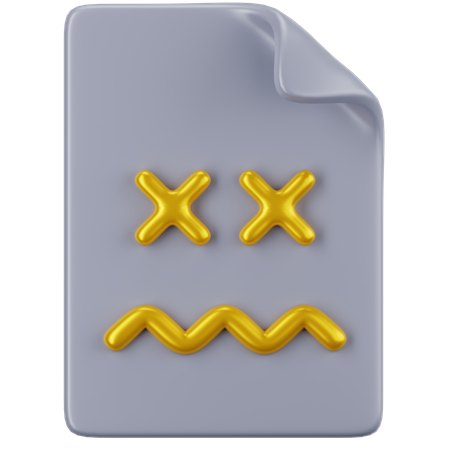 Fehlerdokument  3D Icon