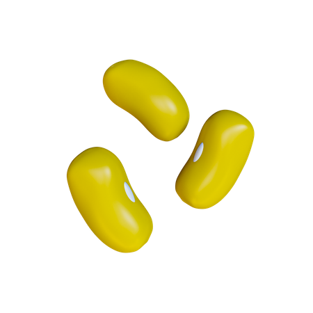 Feijão amarelo  3D Icon