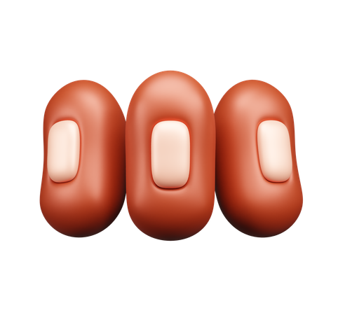 Feijão vermelho  3D Icon