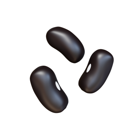 Feijões pretos  3D Icon