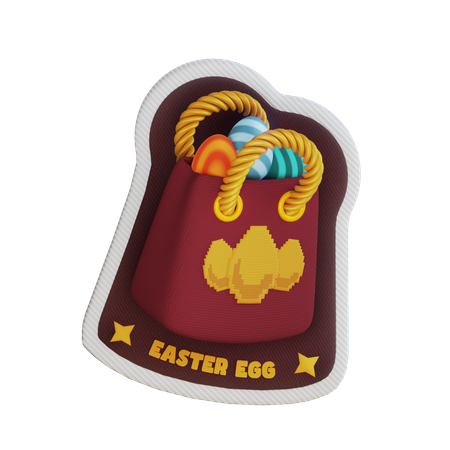 Feliz bolsa de Pascua  3D Icon