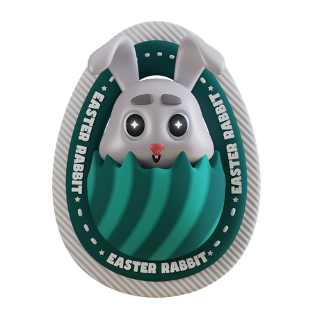 Huevo de pascua de conejo  3D Icon