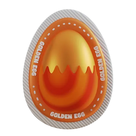 Feliz huevo de oro de Pascua  3D Sticker