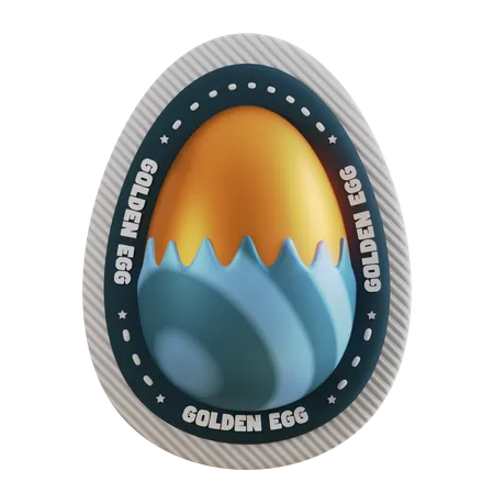 Feliz huevo de oro de Pascua  3D Icon