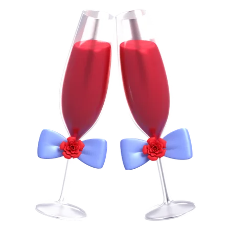 Felicidades copo de vinho  3D Icon