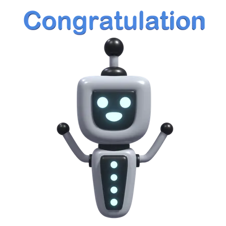 Robot de felicitaciones  3D Icon