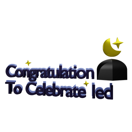 Félicitations pour célébrer conduit  3D Icon
