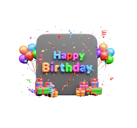 Feliz aniversário  3D Icon