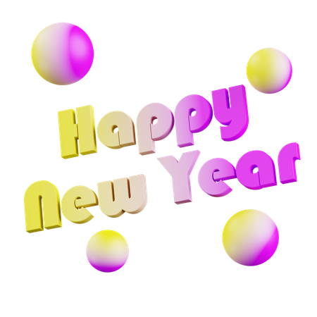 Feliz Ano Novo  3D Icon