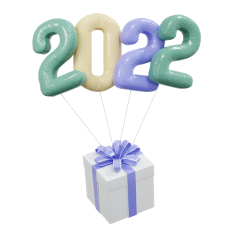 Feliz Ano Novo 2022  3D Illustration