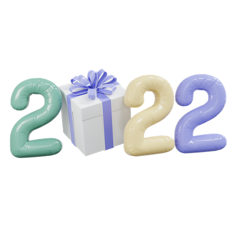 Feliz Ano Novo 2022  3D Illustration