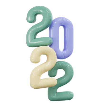 Feliz Ano Novo 2022  3D Illustration