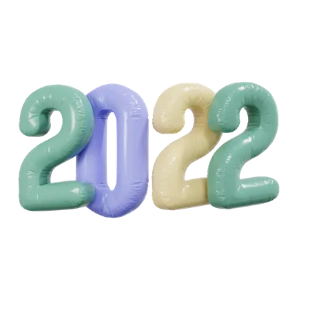 Feliz Ano Novo 2022  3D Illustration