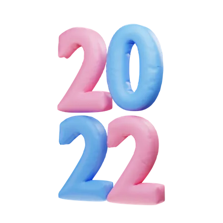 Feliz Ano Novo 2022  3D Illustration