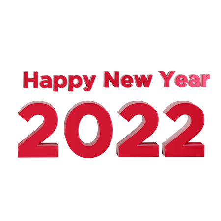 Feliz Ano Novo 2022  3D Illustration