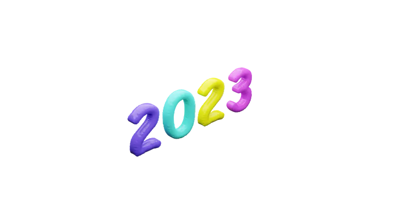 Feliz Ano Novo 2023  3D Icon