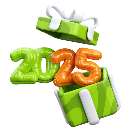 Feliz Ano Novo 2025_1  3D Icon