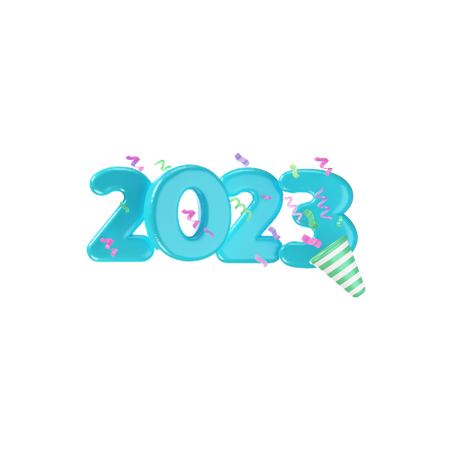 Feliz año nuevo 2023  3D Icon